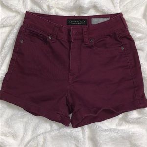 Aeropostale Maroon high waist Midi Shorts